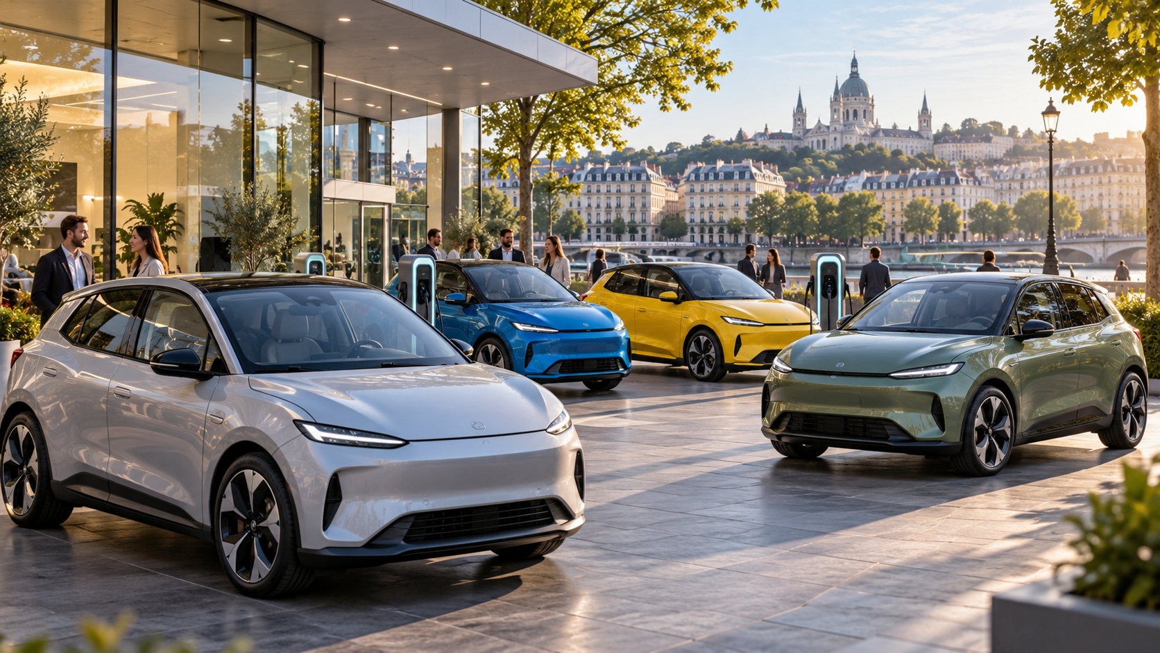 Illustration d'une concession urbaine de voitures électriques en Europe