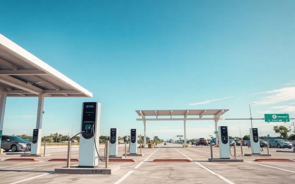 Borne de recharge Station TotalEnergies Autoroute à péage